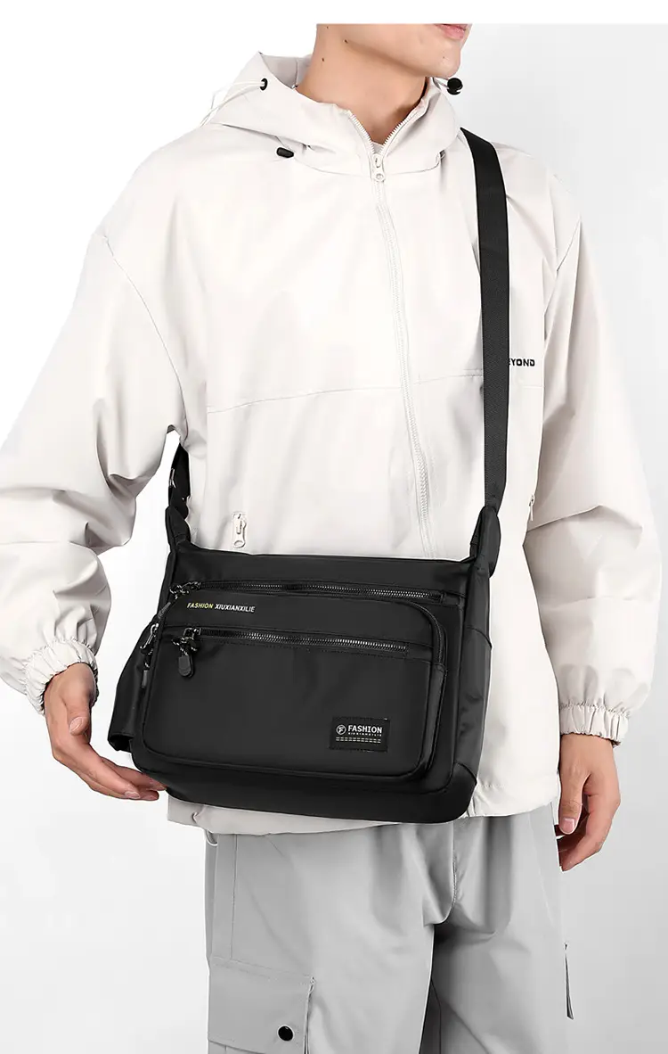 Men's High-end Crossbody Bag Large Capacity Black — feature 19