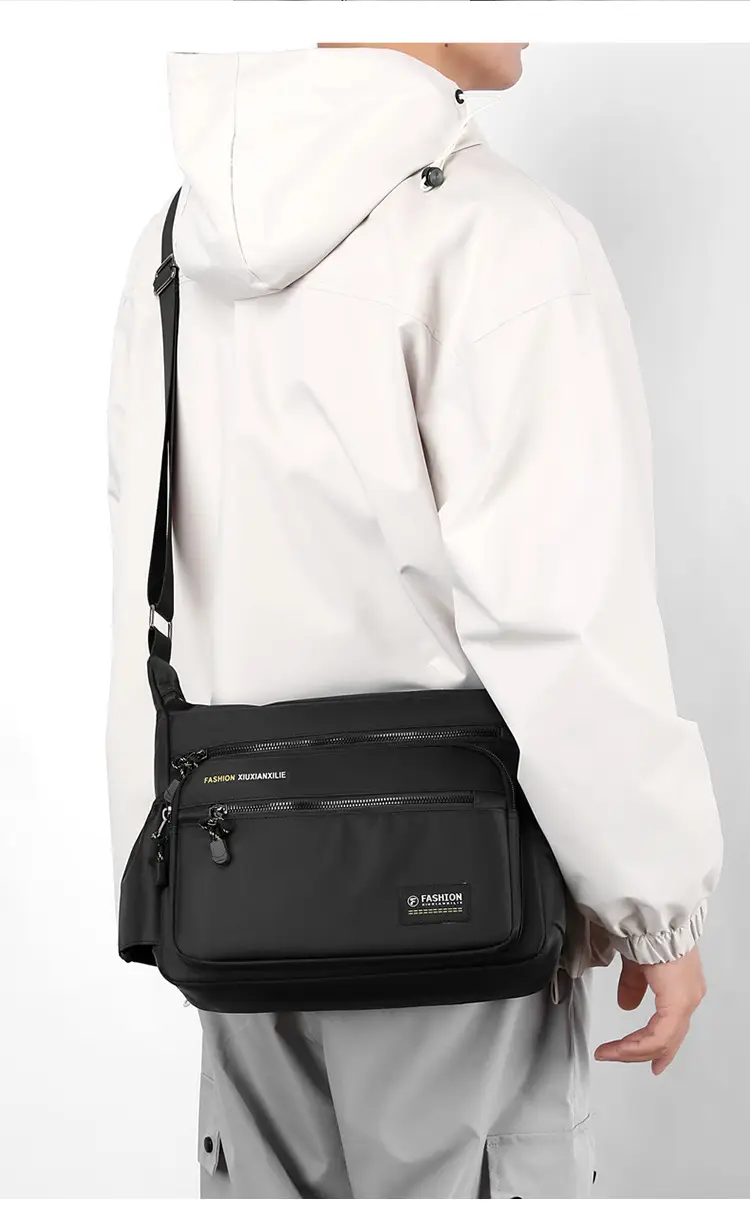 Men's High-end Crossbody Bag Large Capacity Black — feature 20