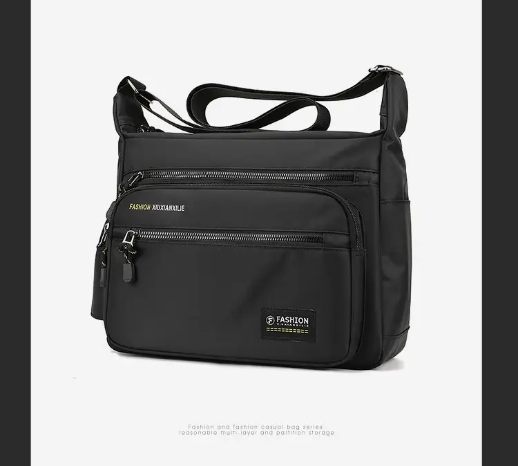 Men's High-end Crossbody Bag Large Capacity Black — feature 22