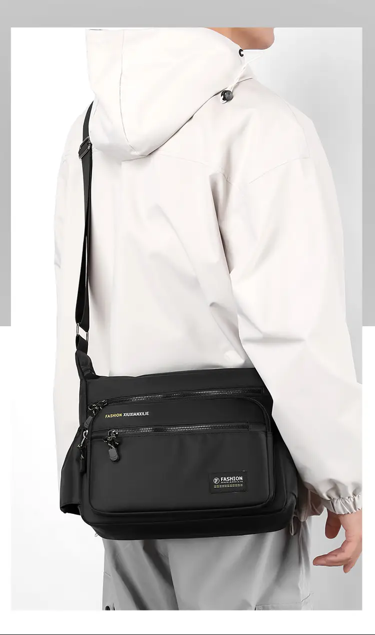 Men's High-end Crossbody Bag Large Capacity Black — feature 9
