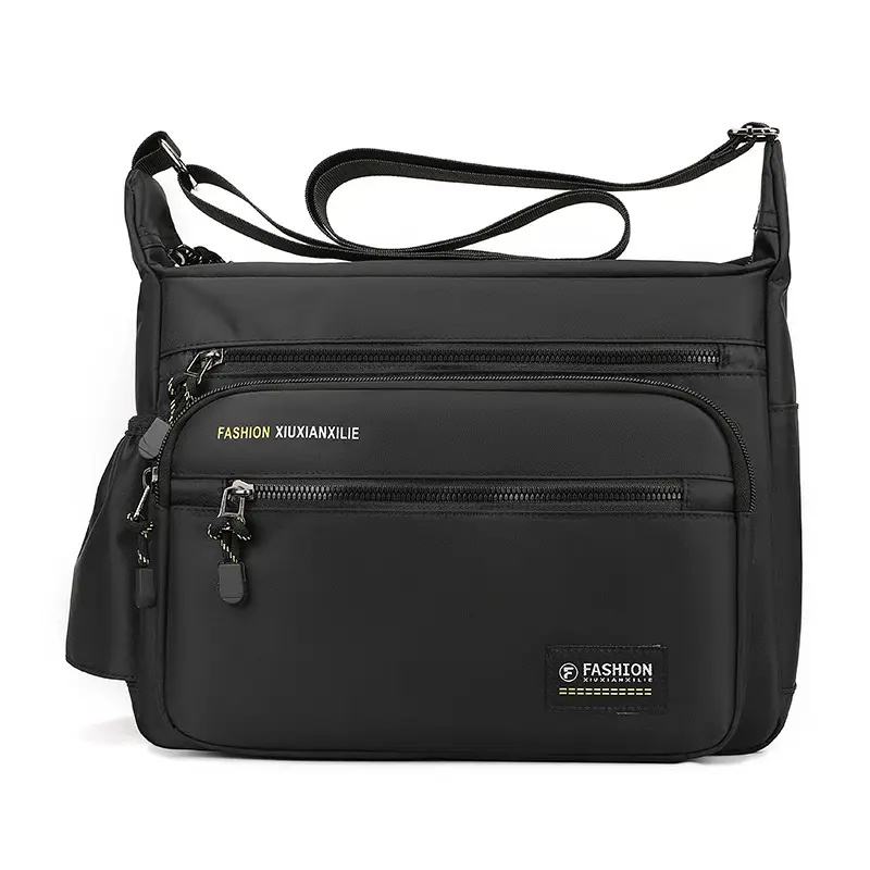 Men's High-end Crossbody Bag Large Capacity Black - Image 2