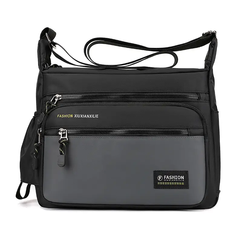 Men's High-end Crossbody Bag Large Capacity Black - Image 3