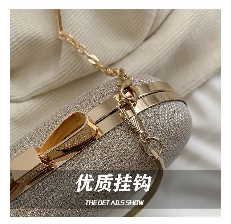 2024 Black Textured Shoulder Crossbody Bag with Gold Chain — feature 14
