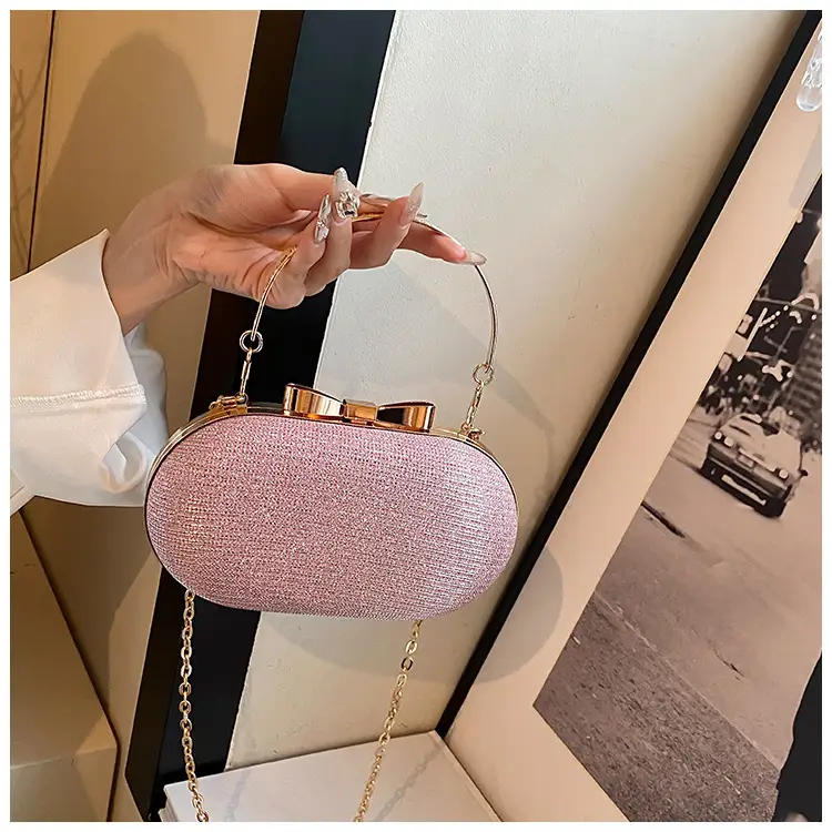 2024 Black Textured Shoulder Crossbody Bag with Gold Chain — feature 22