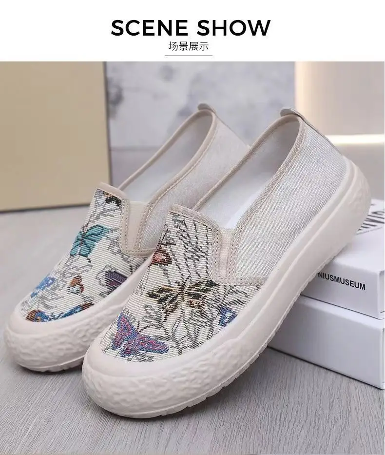 2026 Spring and Autumn New Style Women's Fashionable Versatile Casual Breathable Canvas Shoes Slip-On Loafers — feature 15