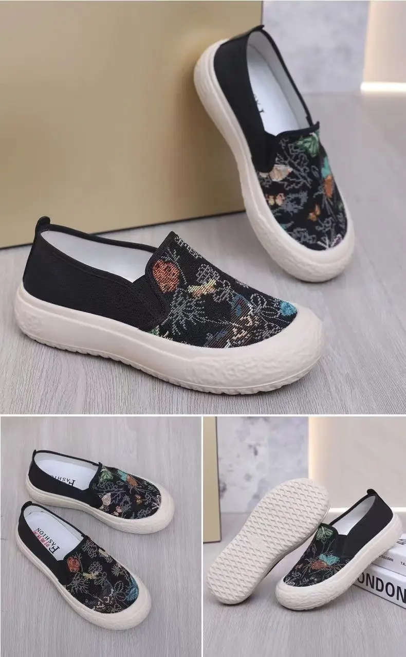 2026 Spring and Autumn New Style Women's Fashionable Versatile Casual Breathable Canvas Shoes Slip-On Loafers — feature 18