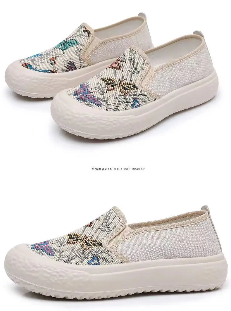 2026 Spring and Autumn New Style Women's Fashionable Versatile Casual Breathable Canvas Shoes Slip-On Loafers — feature 20