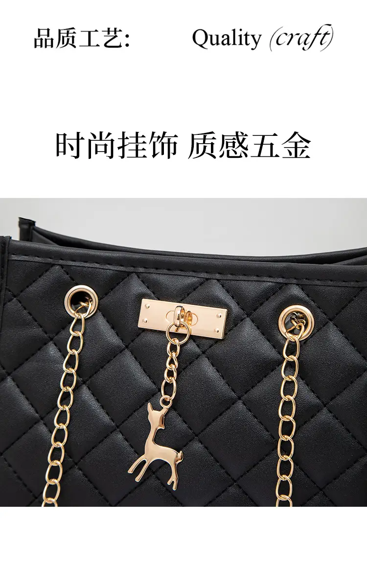 Fawn Pendant Crossbody Bag Diamond Embroidered Women — feature 4