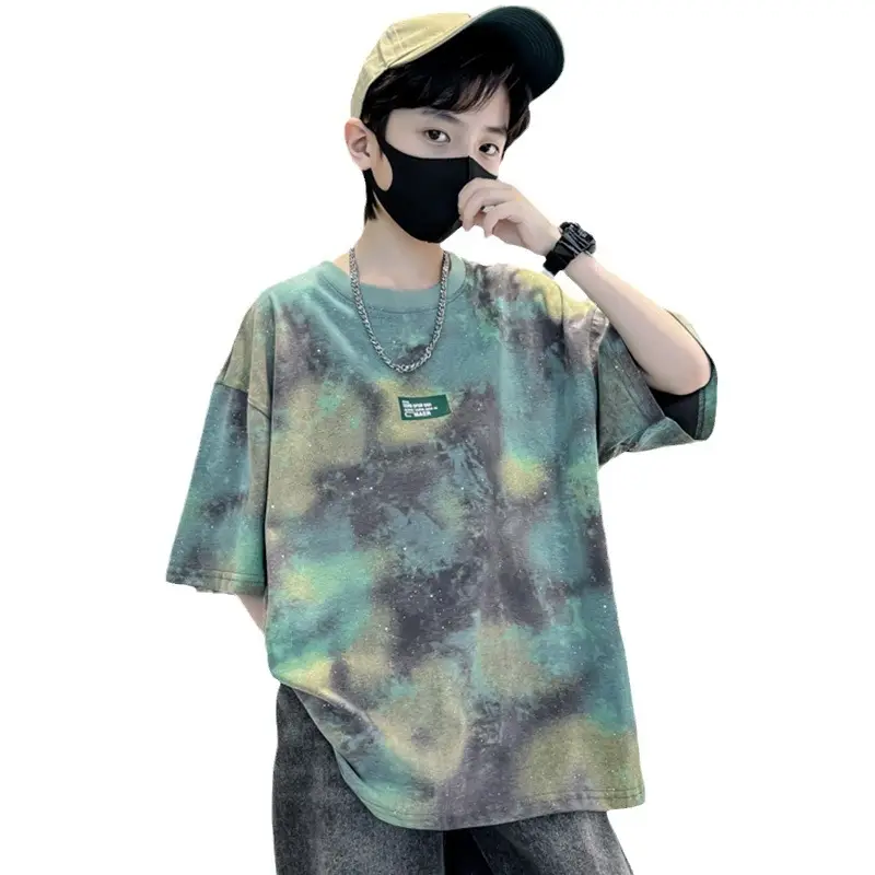 Hello! Cartoon Print Boys Cotton Summer T-Shirt - Image 6