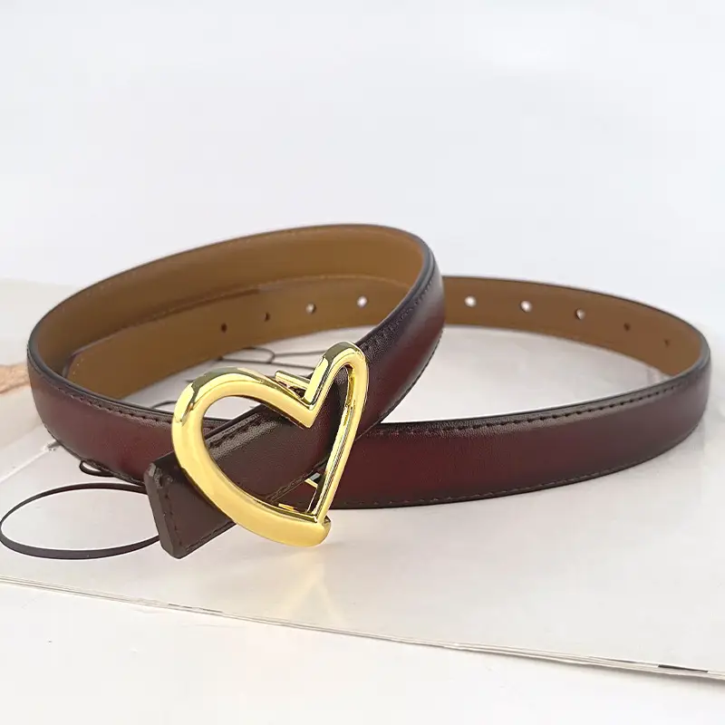 Love Heart Buckle Leather Belt for Women - Image 28