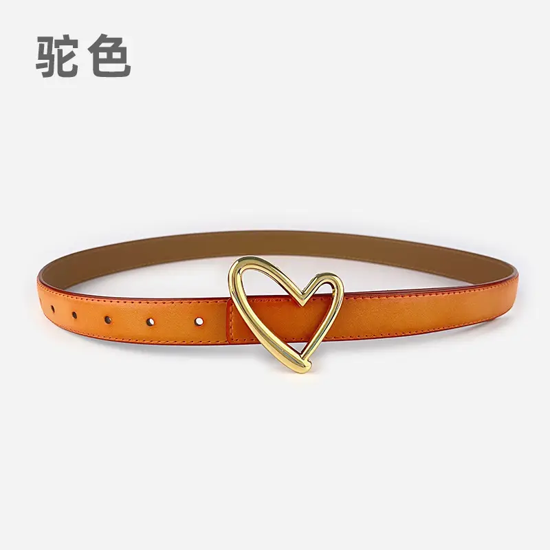 Love Heart Buckle Leather Belt for Women - Image 15