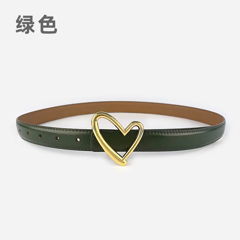 Love Heart Buckle Leather Belt for Women - Image 22