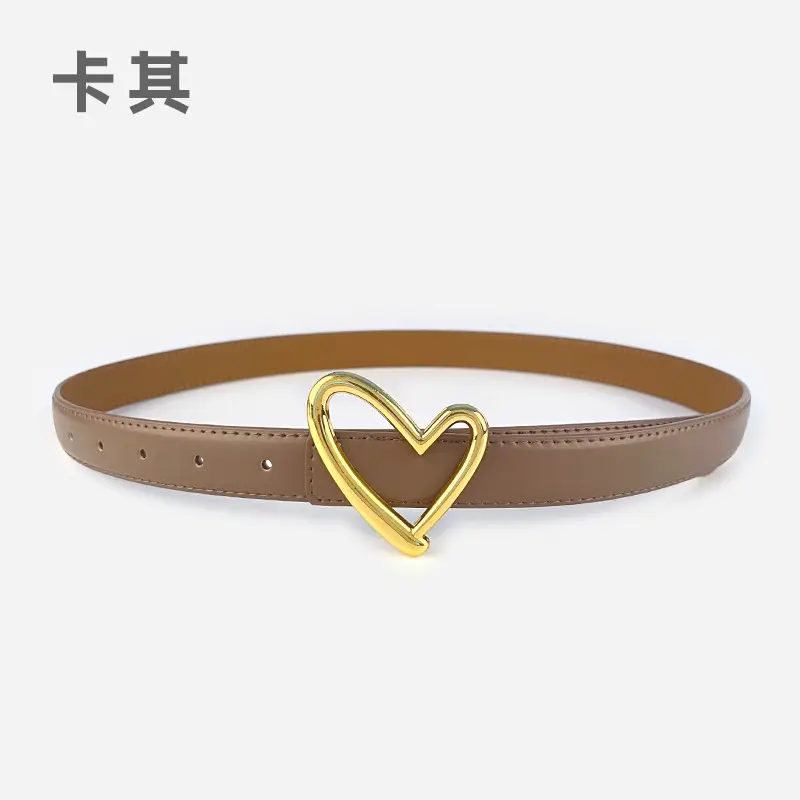 Love Heart Buckle Leather Belt for Women - Image 8