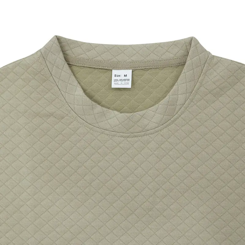 Men's White Knitted Square Neck Pullover Long Sleeve Casual Wear — feature 12
