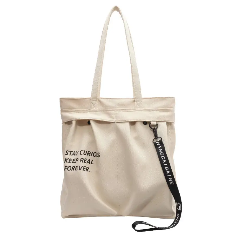 Blue Canvas Shoulder Bag for College Students 2026