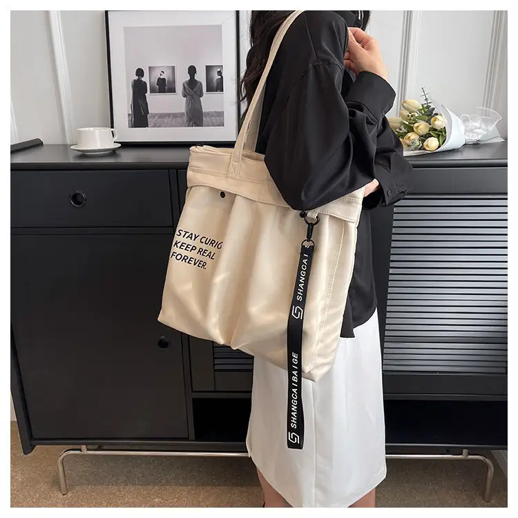 Blue Canvas Shoulder Bag for College Students 2026 — feature 18