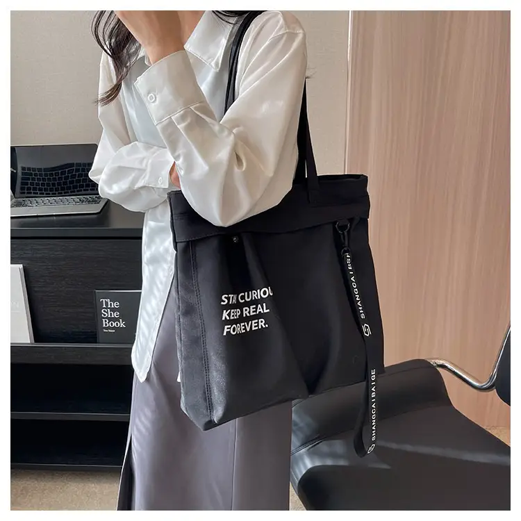 Blue Canvas Shoulder Bag for College Students 2026 — feature 24