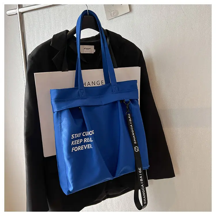 Blue Canvas Shoulder Bag for College Students 2026 — feature 38