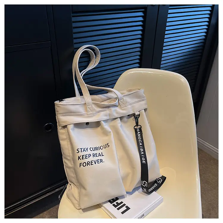Blue Canvas Shoulder Bag for College Students 2026 — feature 43