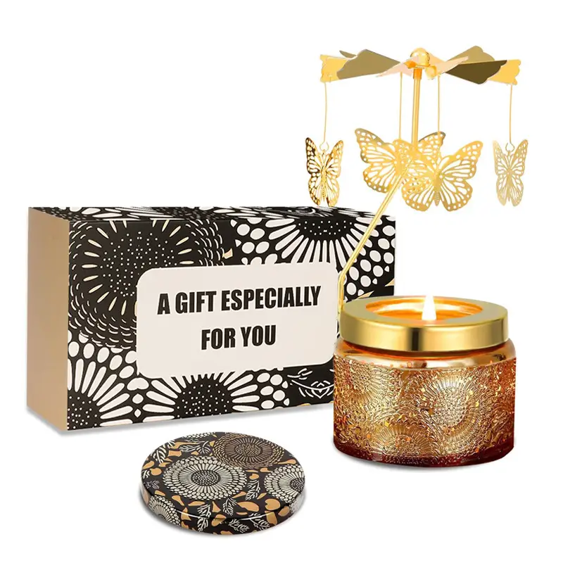 Rotating Candle Holder Scented Candle Soy Wax Birthday Candle Gift Atmosphere Decorative Ornaments Fragrance Souvenir