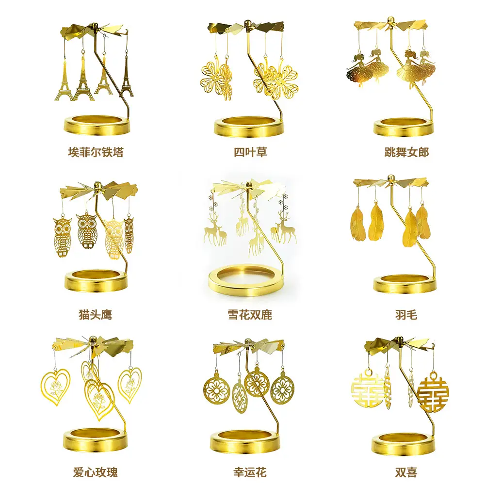 Rotating Candle Holder Scented Candle Soy Wax Birthday Candle Gift Atmosphere Decorative Ornaments Fragrance Souvenir — feature 2