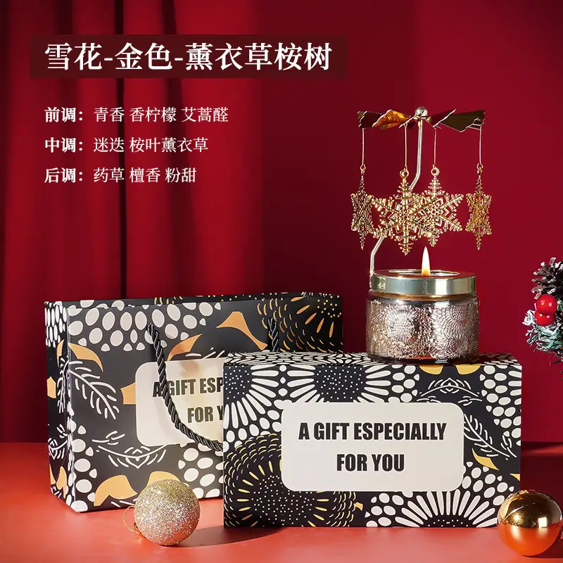 Rotating Candle Holder Scented Candle Soy Wax Birthday Candle Gift Atmosphere Decorative Ornaments Fragrance Souvenir