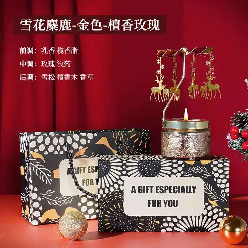 Rotating Candle Holder Scented Candle Soy Wax Birthday Candle Gift Atmosphere Decorative Ornaments Fragrance Souvenir