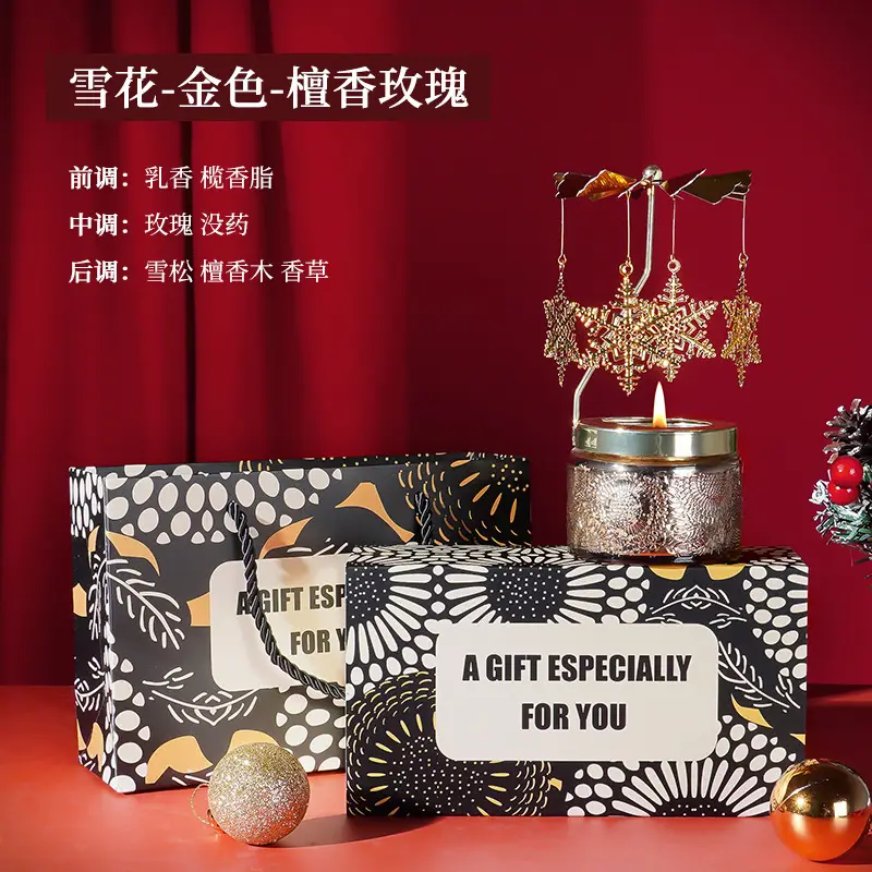 Rotating Candle Holder Scented Candle Soy Wax Birthday Candle Gift Atmosphere Decorative Ornaments Fragrance Souvenir