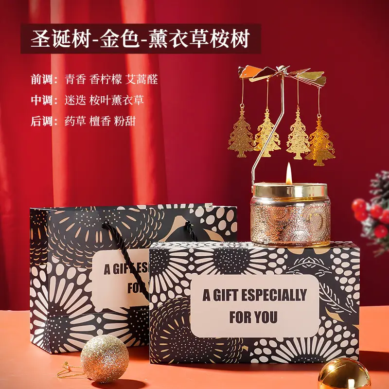 Rotating Candle Holder Scented Candle Soy Wax Birthday Candle Gift Atmosphere Decorative Ornaments Fragrance Souvenir