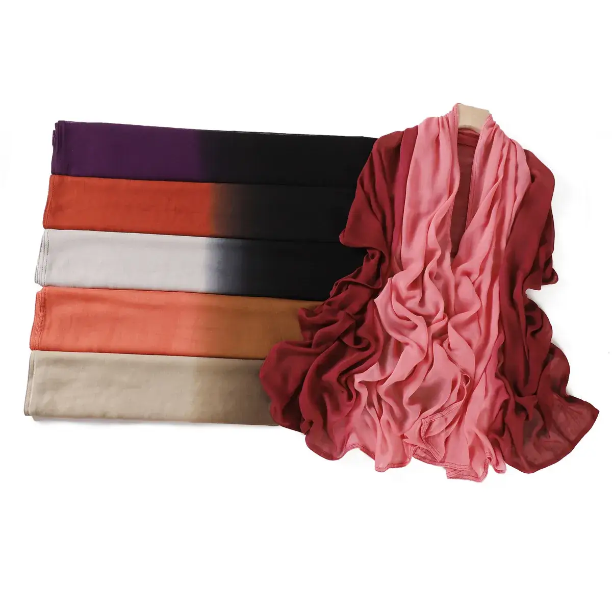 New High Quality Modal Scarf Gradient Cotton Women's Shawl - Image 15
