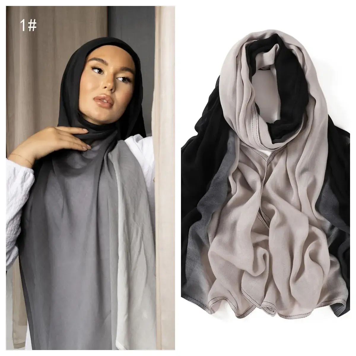 New High Quality Modal Scarf Gradient Cotton Women's Shawl - Image 2