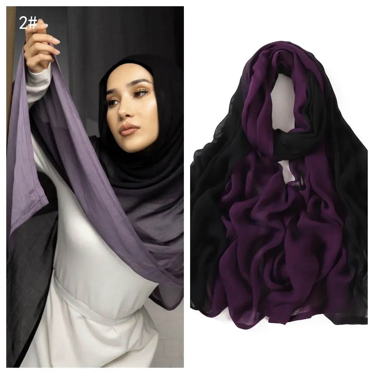 New High Quality Modal Scarf Gradient Cotton Women's Shawl - Image 3