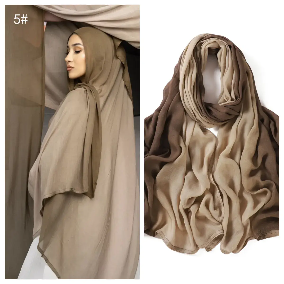 New High Quality Modal Scarf Gradient Cotton Women's Shawl - Image 6