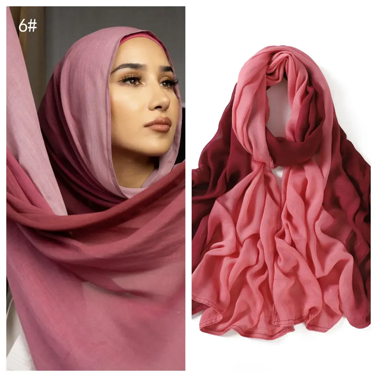 New High Quality Modal Scarf Gradient Cotton Women's Shawl - Image 7