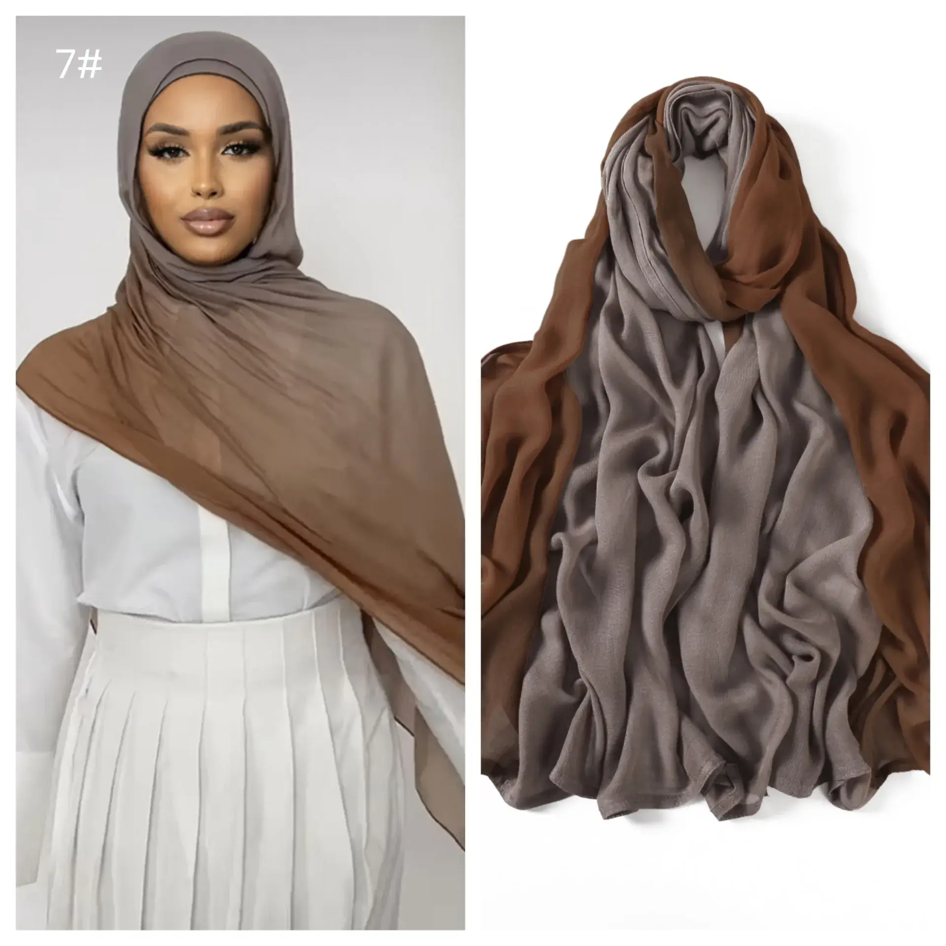 New High Quality Modal Scarf Gradient Cotton Women's Shawl - Image 8
