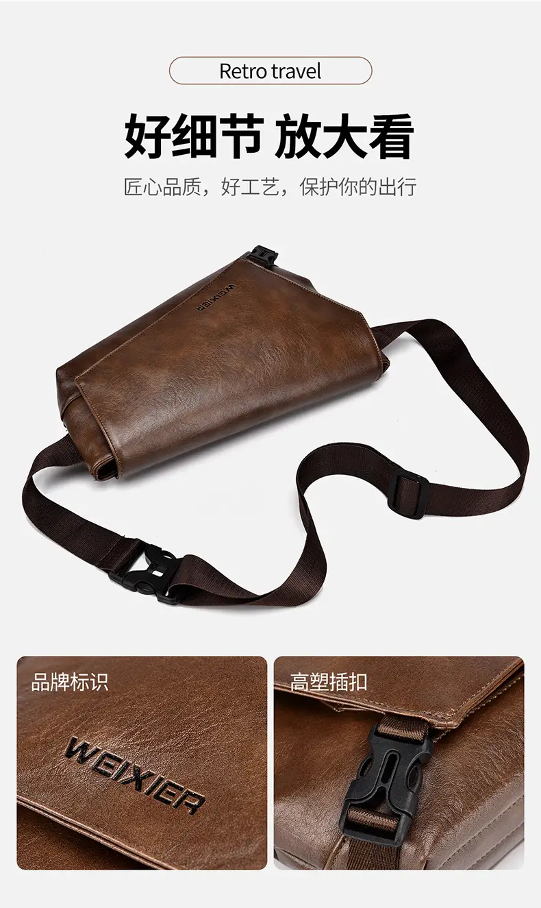 Men Waterproof Crossbody Bag Large Capacity Satchel — feature 12