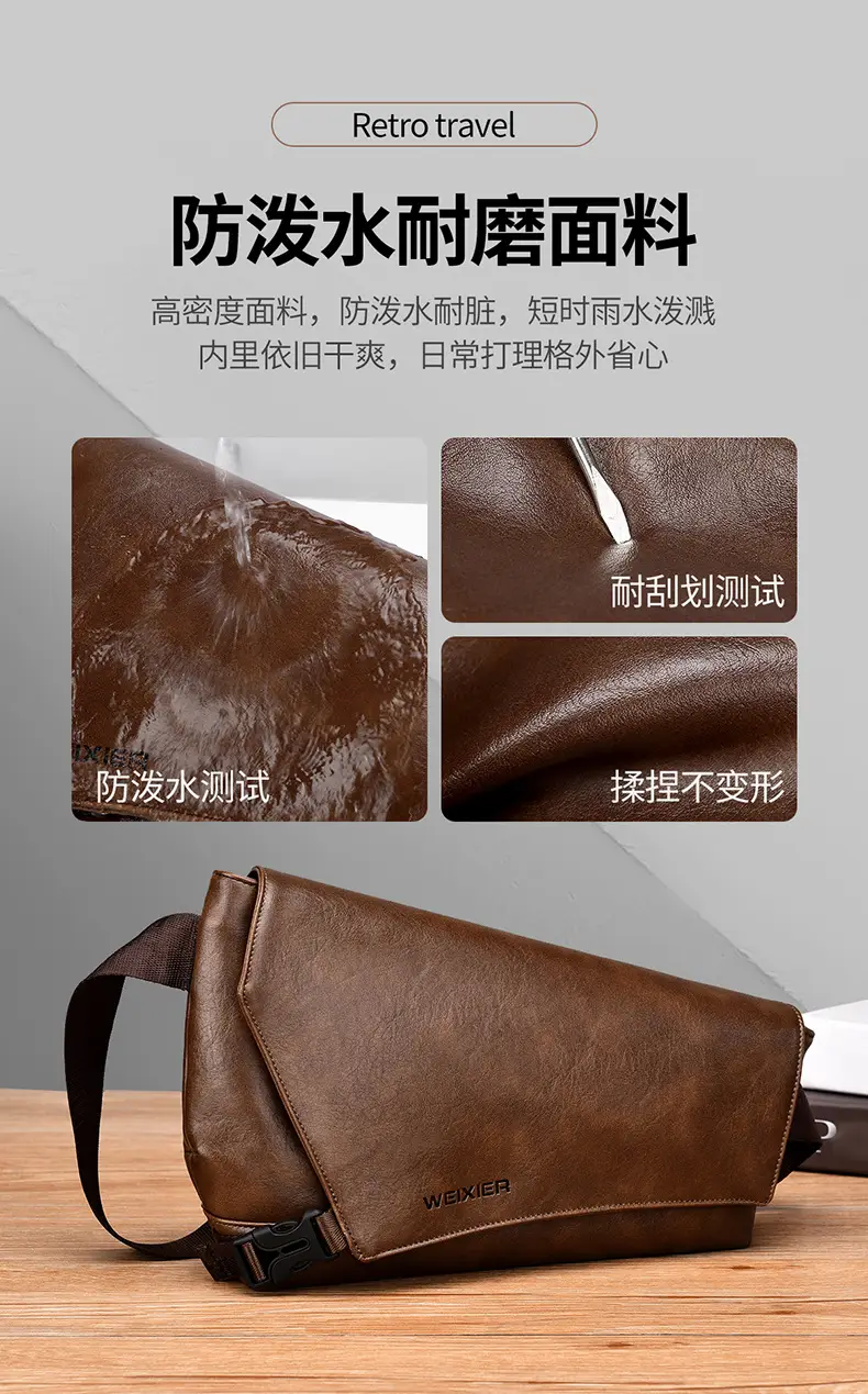 Men Waterproof Crossbody Bag Large Capacity Satchel — feature 9