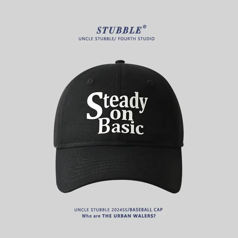 Stubble on Basic Blue Baseball Cap Men Women - Image 13
