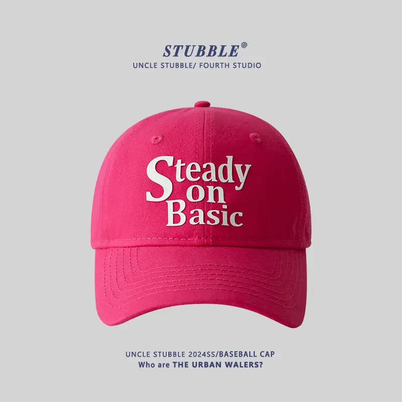 Stubble on Basic Blue Baseball Cap Men Women - Image 4