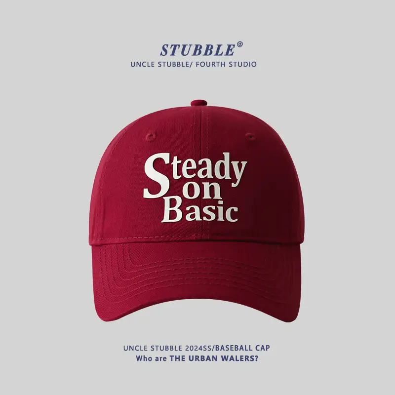 Stubble on Basic Blue Baseball Cap Men Women - Image 6