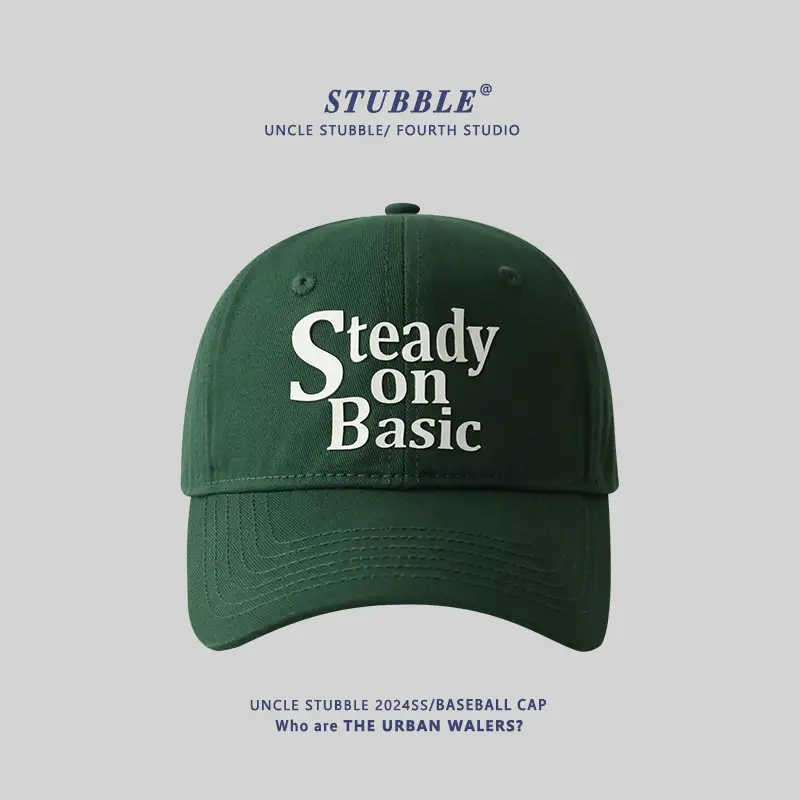 Stubble on Basic Blue Baseball Cap Men Women - Image 9