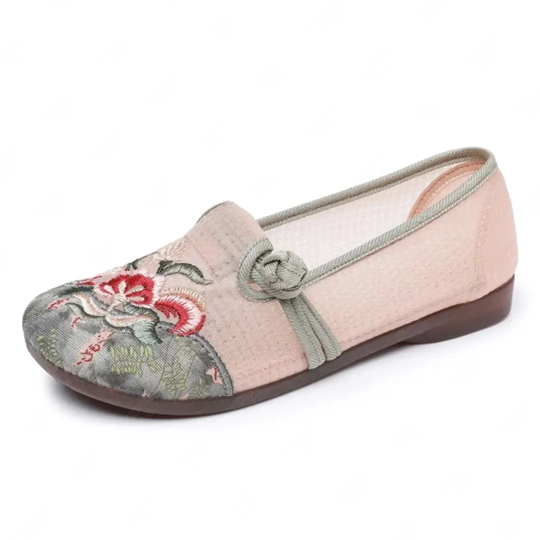 Beijing cloth shoes women's shoes flat mother non-slip ethnic soft bottom new comfortable embroidered shoes middle-aged and elderly women's single shoes - Image 7