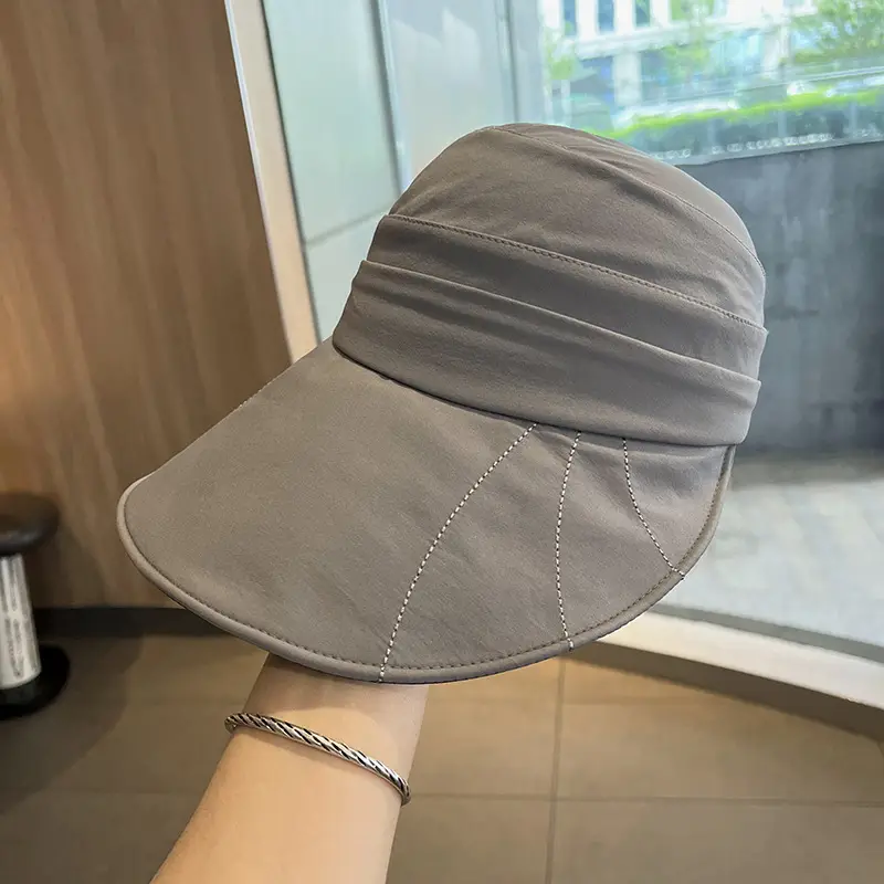 Women Duck Tongue Sun Hat Grey 2024 - Image 4