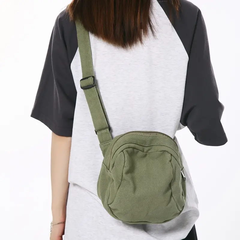 Washed Canvas Shoulder Bag Women Vintage Style 2024 - Image 9