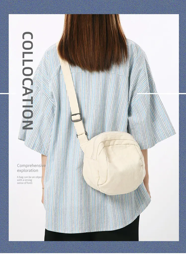 Washed Canvas Shoulder Bag Women Vintage Style 2024 — feature 1