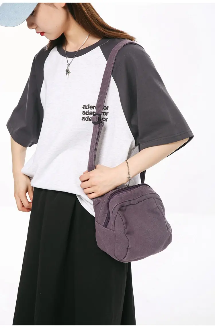 Washed Canvas Shoulder Bag Women Vintage Style 2024 — feature 14