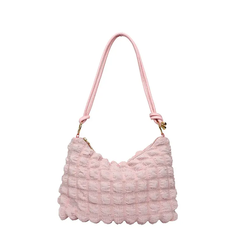 Pink Pleated Crossbody Bag for Women 2026 - Image 2