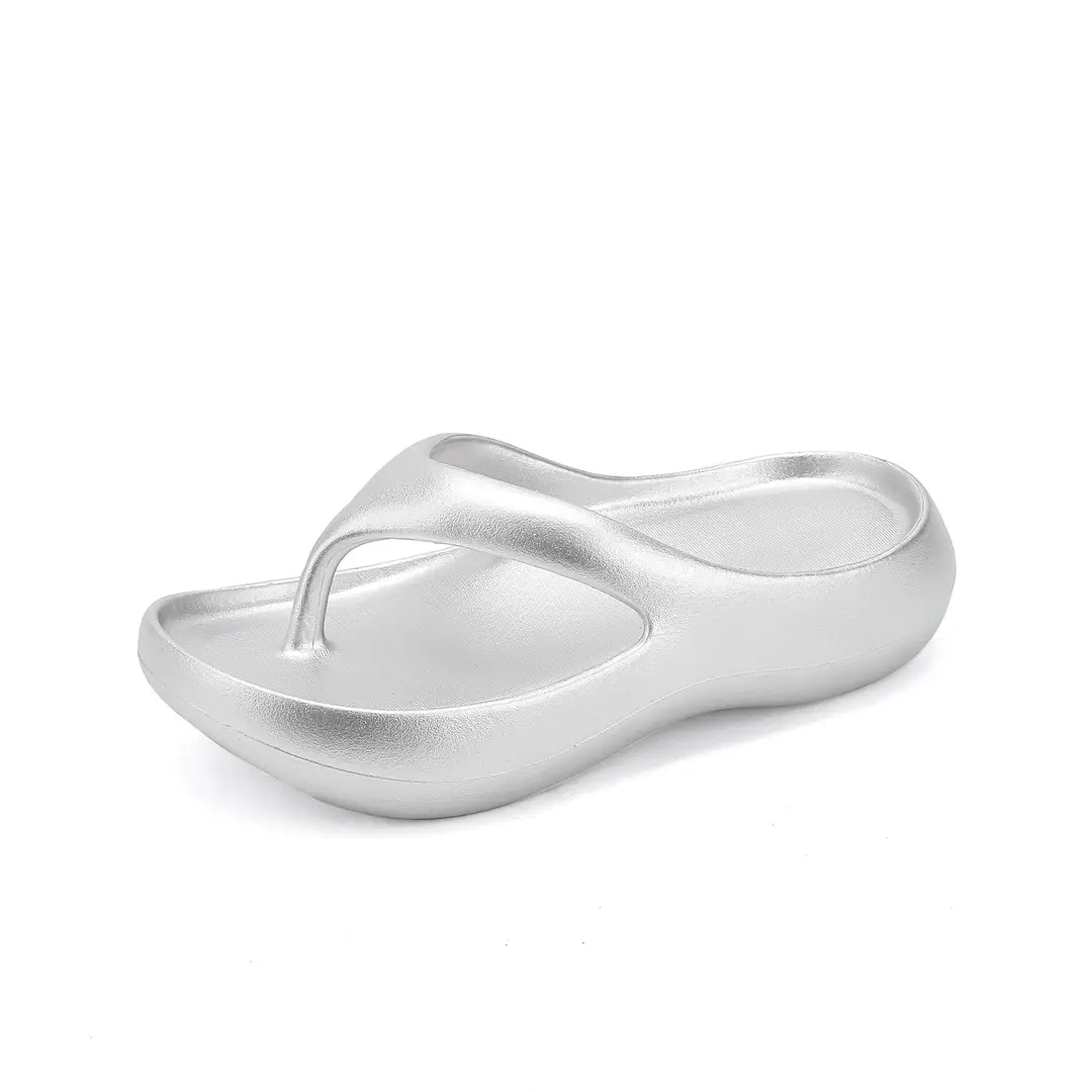 Women's Summer Eva Thick-Soled Flip-Flops for Small People, European and American Ins Trendy Soft-Soled Flats-Soled Electroplated Sandals - Image 8