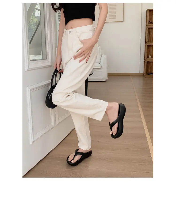 Women's Summer Eva Thick-Soled Flip-Flops for Small People, European and American Ins Trendy Soft-Soled Flats-Soled Electroplated Sandals — feature 28