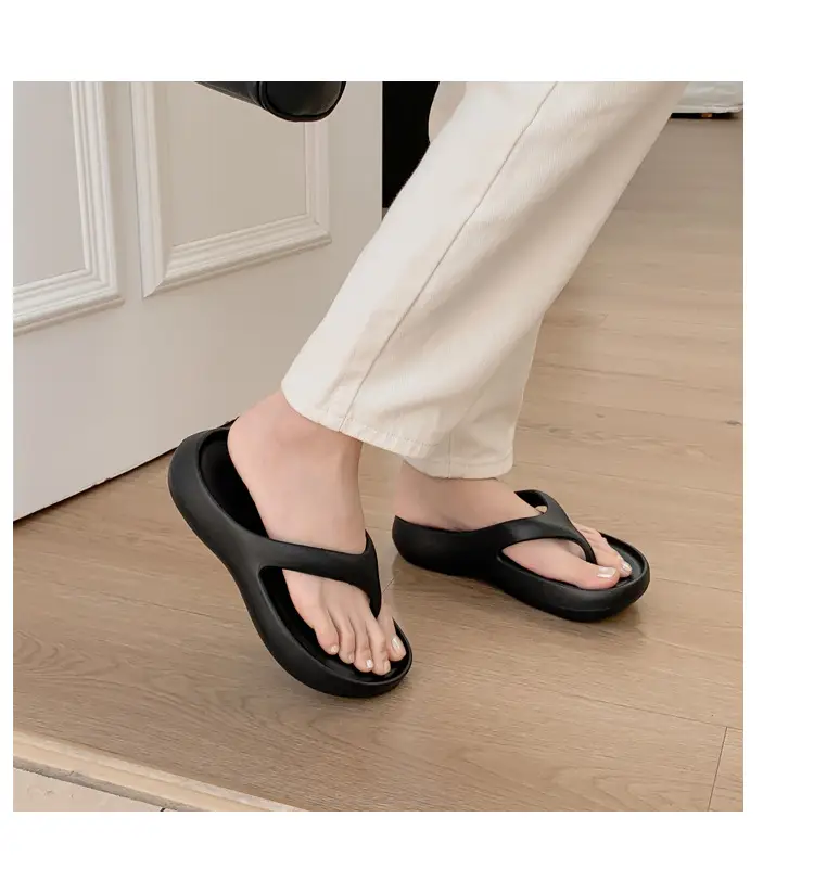 Women's Summer Eva Thick-Soled Flip-Flops for Small People, European and American Ins Trendy Soft-Soled Flats-Soled Electroplated Sandals — feature 29
